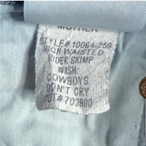 MOTHER Superior High Waisted Rider Skimp in Cowboys Don't Cry 27 - Picture 8 of 9